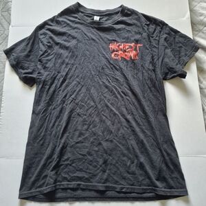 Highest Crown Band Tee EUC Charcoal with Red Graphic Metal T-shirt